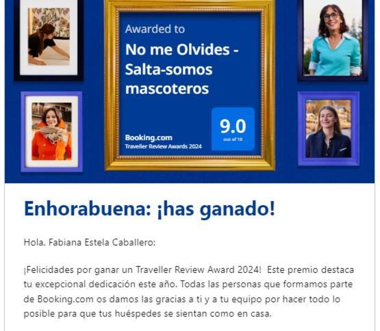 No Me Olvides -Salta-Somos Mascoteros公寓 外观 照片